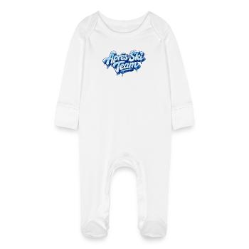 Après Ski Team Party - Baby Organic Sleepsuit with Scratch Mitts - white - Front