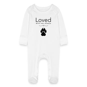 Le chien aimé - Grenouillère bio avec gants Bébé - blanc - Devant