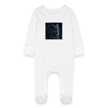 Mystic Eagle Owl Guardian of the Night - Baby Organic Sleepsuit with Scratch Mitts - white - Front