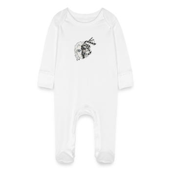 MélanieDeaf Production - Baby Organic Sleepsuit with Scratch Mitts - white - Front