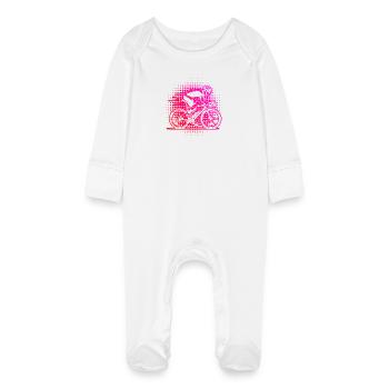 Vélo de route parfait pour tous les vélos de route - Grenouillère bio avec gants Bébé - blanc - Devant