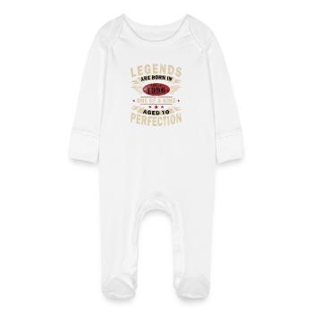 Février 1996 Meilleur cadeau Février 1996 - Grenouillère bio avec gants Bébé - blanc - Devant