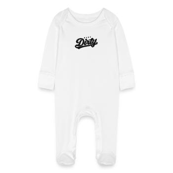 Jouez à Dirty Retro - Grenouillère bio avec gants Bébé - blanc - Devant