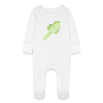 Gift for Hubert - Baby Organic Sleepsuit with Scratch Mitts - white - Front
