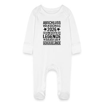 Elementary School Graduation 2026 Legend School Grounds - Baby Organic Sleepsuit with Scratch Mitts - white - Front