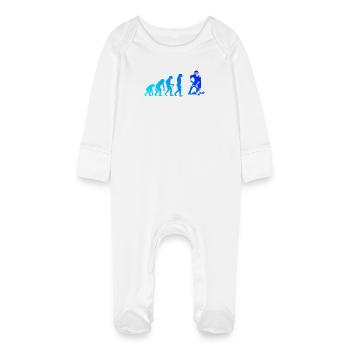 Floorball perfect for every floorball - Baby Organic Sleepsuit with Scratch Mitts - white - Front