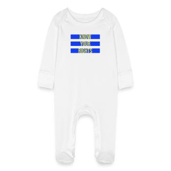 Know Your Rights Aktivismus Gerechtigkeit Freiheit - Baby Bio-Schlafanzug mit Kratzhandschuhen - Weiß - Vorne