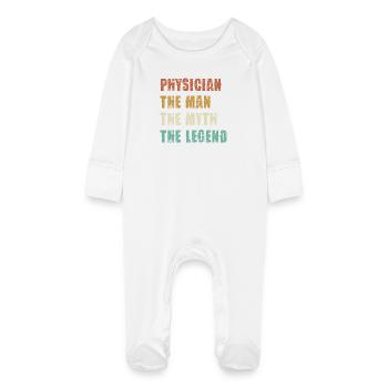 Doctor Myth Legend Shirt - Baby Organic Sleepsuit with Scratch Mitts - white - Front