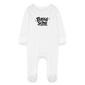 Bast_scho - Baby Bio-Schlafanzug mit Kratzhandschuhen - Weiß - Vorne