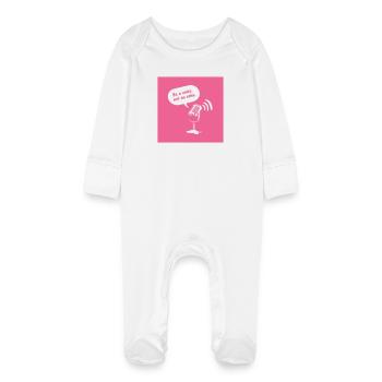 Sois une voix, pas un écho - Grenouillère bio avec gants Bébé - blanc - Devant