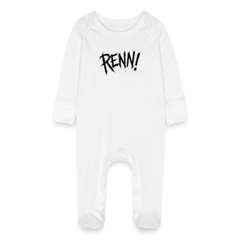 Cours ! - Grenouillère bio avec gants Bébé - blanc - Devant