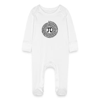 Symbole Pi avec spirale de nombres | Numéro 3.1415 - Grenouillère bio avec gants Bébé - blanc - Devant