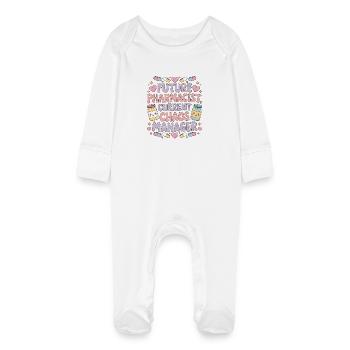 Étudiant pharmacien Futur pharmacien clinique - Grenouillère bio avec gants Bébé - blanc - Devant