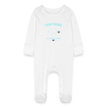 Océan Atlantique du Cap-Vert - Grenouillère bio avec gants Bébé - blanc - Devant