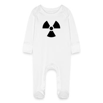 Atom Nuklear - Baby Bio-Schlafanzug mit Kratzhandschuhen - Weiß - Vorne