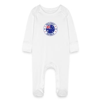 Insigne Gold Coast Australia - Grenouillère bio avec gants Bébé - blanc - Devant