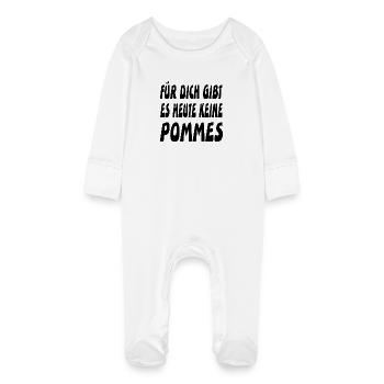 French fries - Baby Organic Sleepsuit with Scratch Mitts - white - Front