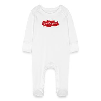 Festayre ! Féria de Béziers, Dax, Nîmes, Bayonne.. - Grenouillère bio avec gants Bébé - blanc - Devant