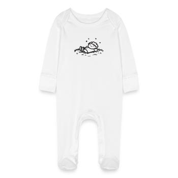 Meadow rest - Baby Organic Sleepsuit with Scratch Mitts - white - Front