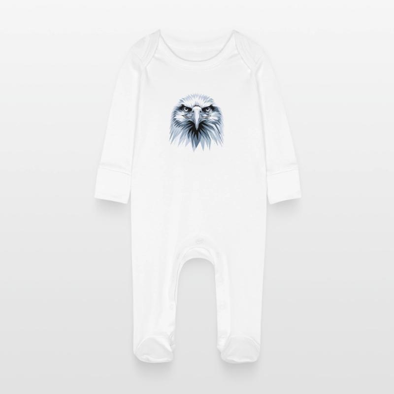 Eagle Bald Eagle Golden Eagle White-tailed Eagle Baby Organic Sleepsuit with Scratch Mitts