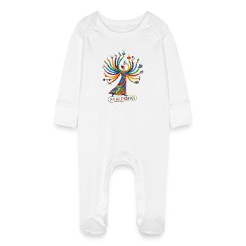 Alleskönner Tausendkünstler begabter Allrounder - Baby Bio-Schlafanzug mit Kratzhandschuhen - Weiß - Vorne