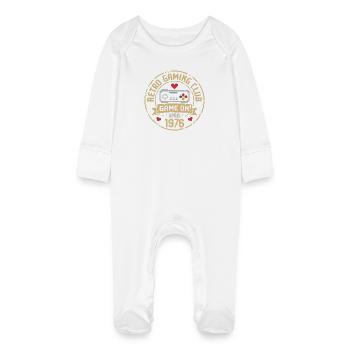 April 1976 Anniversary April 1976 Retro - Baby Organic Sleepsuit with Scratch Mitts - white - Front