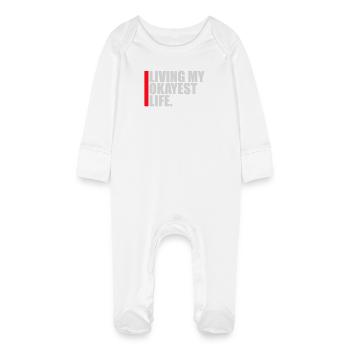 Vivre ma vie la plus correcte Drôle de dicton, médiocre - Grenouillère bio avec gants Bébé - blanc - Devant