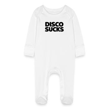 Disco Sucks - Baby Organic Sleepsuit with Scratch Mitts - white - Front