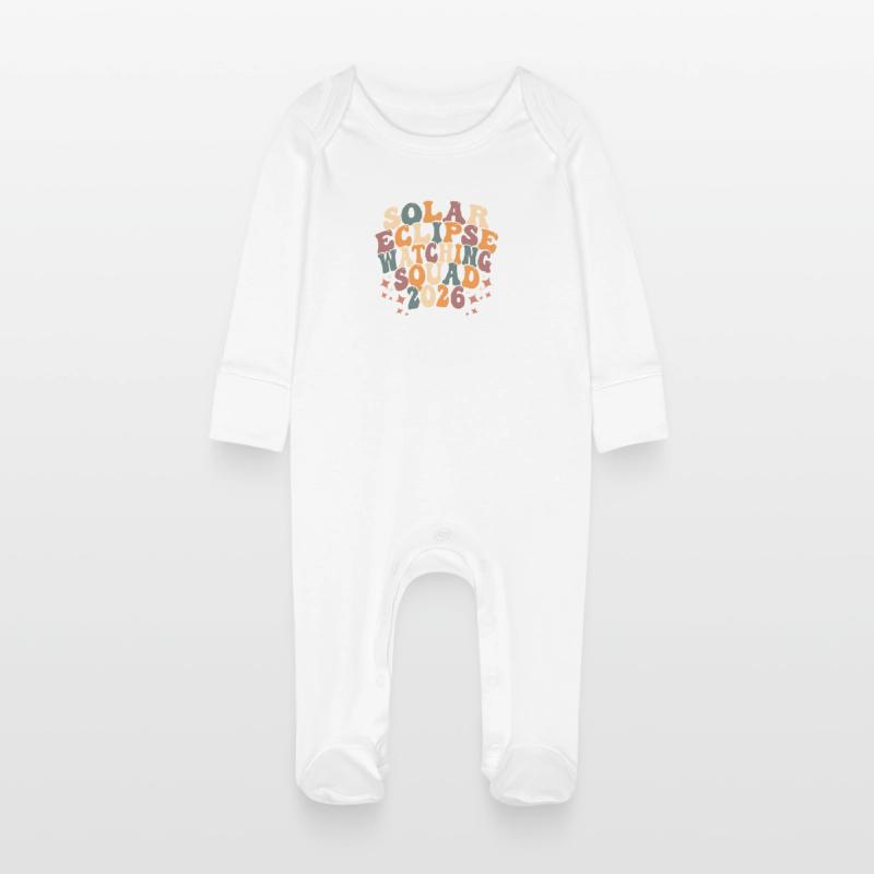 Solar Eclipse Squad 2026 Baby Bio-Schlafanzug mit Kratzhandschuhen
