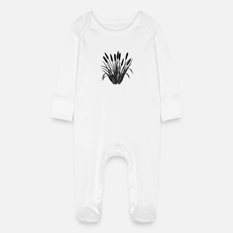 Quenouille - Grenouillère bio avec gants Bébé - blanc