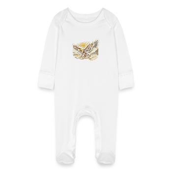 Majestueux aigle royal kazakh - Grenouillère bio avec gants Bébé - blanc - Devant