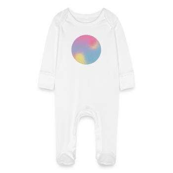 Test d’aura Sphère dégradée pastel - Grenouillère bio avec gants Bébé - blanc - Devant