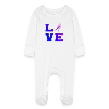 Pickleball Community Idea for Pickleball Game Fans - Baby Organic Sleepsuit with Scratch Mitts - white - Front