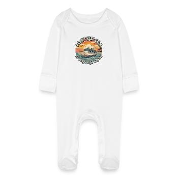 Je n’arrive pas à rester calme, c’est ma première K - Grenouillère bio avec gants Bébé - blanc - Devant