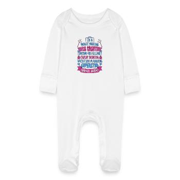 Vacation Planning Superstar Trip Cruising - Baby Organic Sleepsuit with Scratch Mitts - white - Front