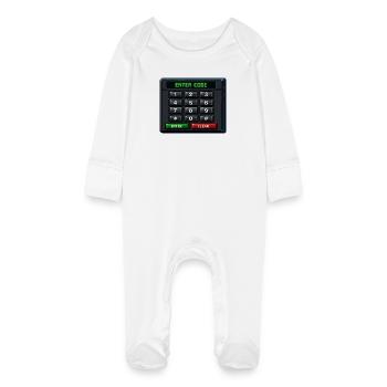 Geben Sie Code Keypad Neon ein - Baby Bio-Schlafanzug mit Kratzhandschuhen - Weiß - Vorne