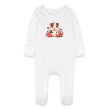 cobaye - Grenouillère bio avec gants Bébé - blanc - Devant