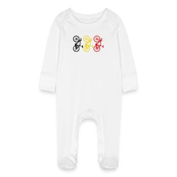 Cycling Belgium - Grenouillère bio avec gants Bébé - blanc - Devant