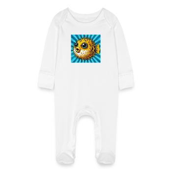 Blowfish - Grenouillère bio avec gants Bébé - blanc - Devant