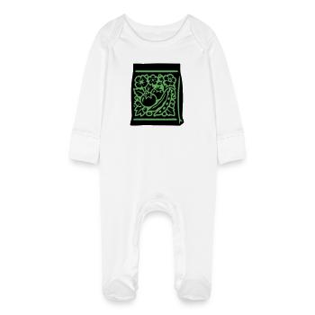 Graines Sachet Tomates Légumes - Grenouillère bio avec gants Bébé - blanc - Devant