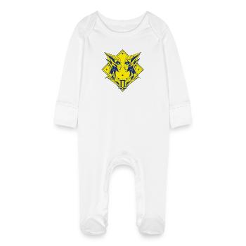 Gémeaux – Dualité et Équilibre - Grenouillère bio avec gants Bébé - blanc - Devant