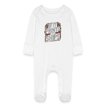 Designer d’impression : Si ça imprime, expédie Print Expert - Grenouillère bio avec gants Bébé - blanc - Devant