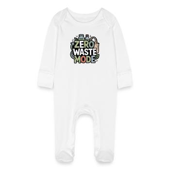 Mode zéro déchet - Grenouillère bio avec gants Bébé - blanc - Devant