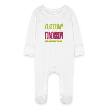 Preserving Yesterday for Tomorrow - Baby Organic Sleepsuit with Scratch Mitts - white - Front