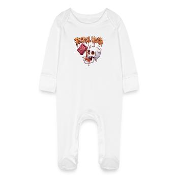 Crâne de Pétrolin - Grenouillère bio avec gants Bébé - blanc - Devant