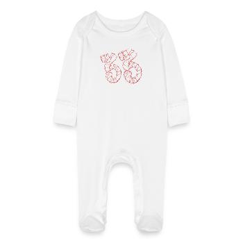 33. Geburtstag - Baby Bio-Schlafanzug mit Kratzhandschuhen - Weiß - Vorne
