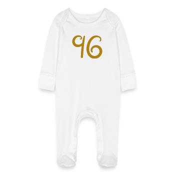 96 - Baby Organic Sleepsuit with Scratch Mitts - white - Front