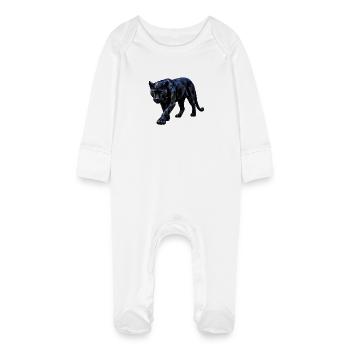 Polygon Panther - Grenouillère bio avec gants Bébé - blanc - Devant