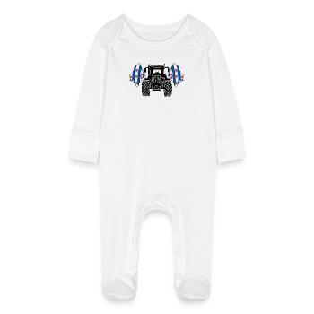 Friesland_Tractor_Pride - Baby Organic Sleepsuit with Scratch Mitts - white - Front