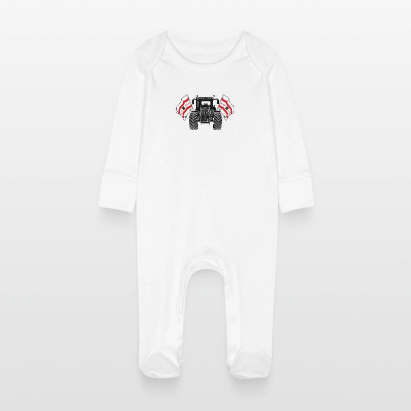 Drenthe_Tractor_Pride Baby Bio-Schlafanzug mit Kratzhandschuhen